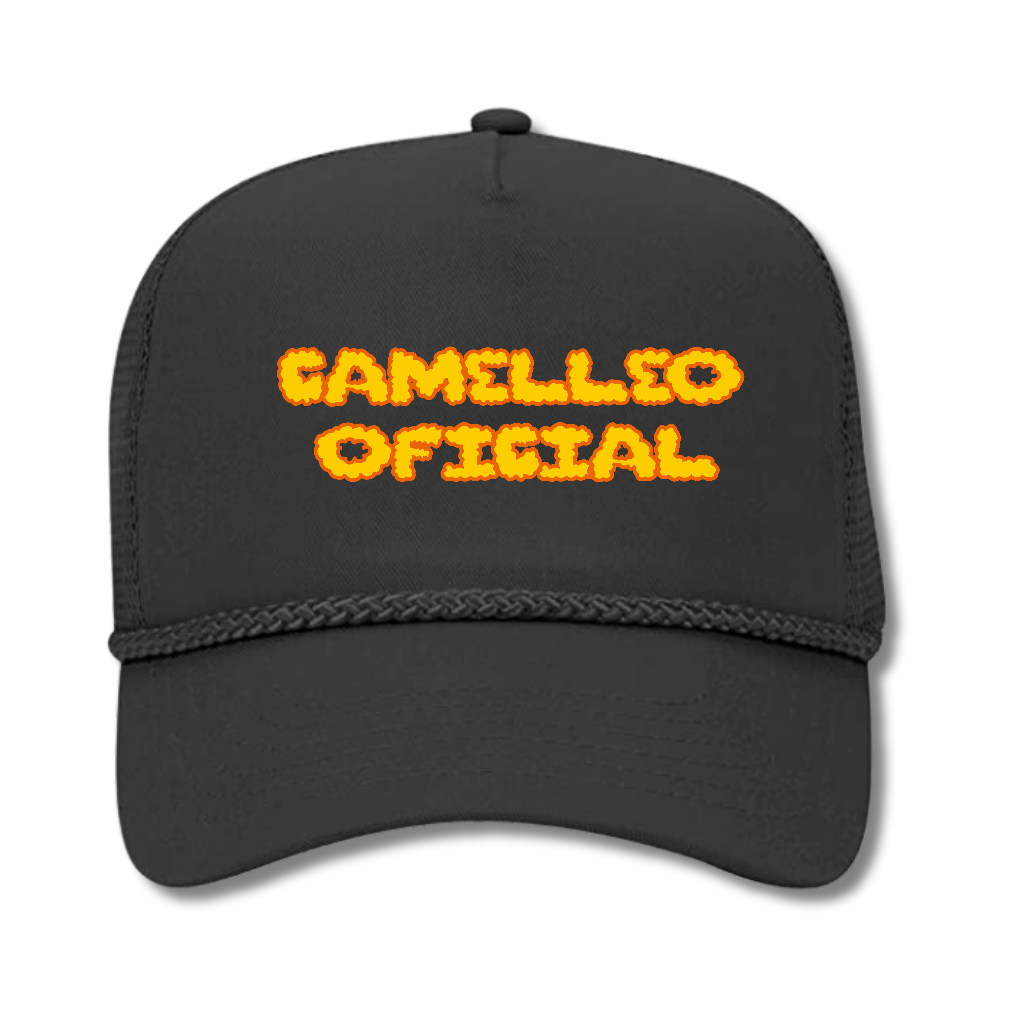 TROPICAL TREASURE CAMELLEO TRUCKER HAT (BLACK)
